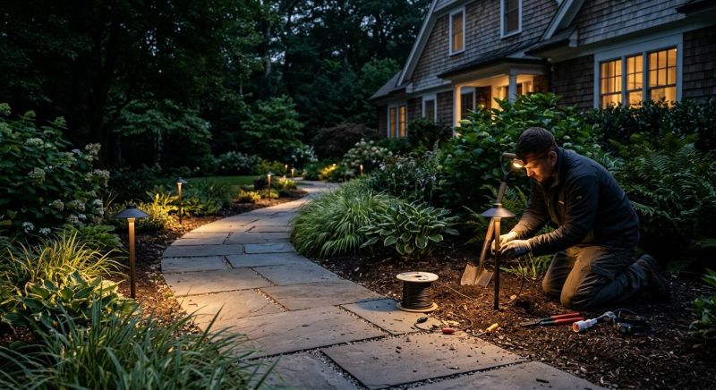 Fence Lighting Installation in Kansas City, MO