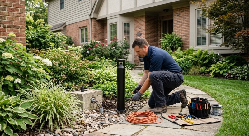 Pond Lighting Installation in Overland Park, KS